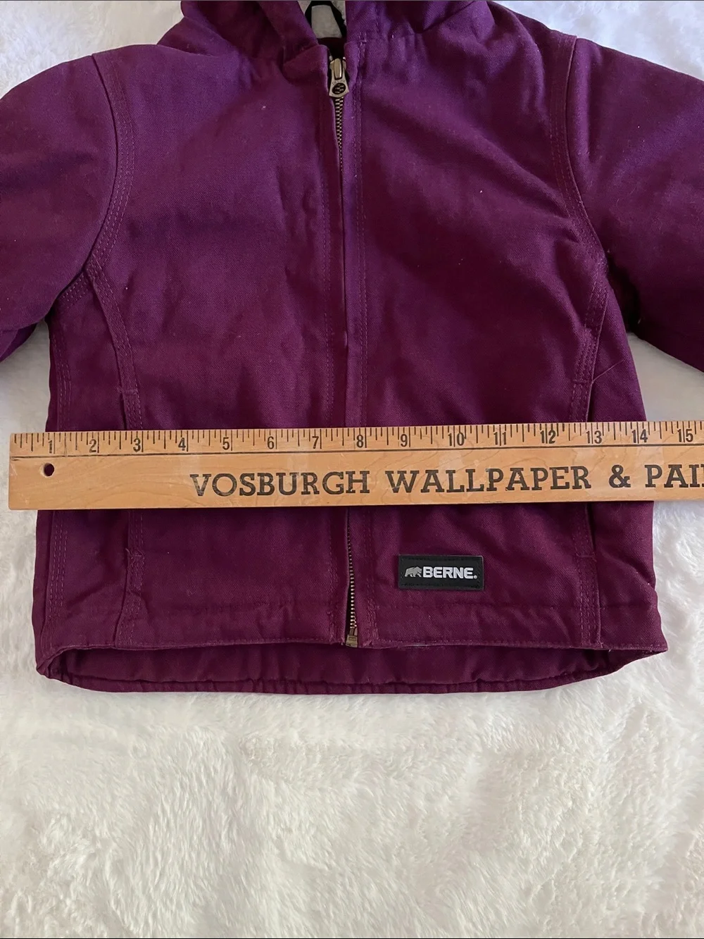 Berne Kids' Hooded Jacket in Burgundy SZ 3T